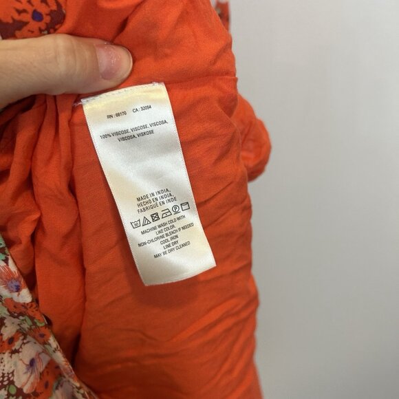 Anthropologie Maeve Tate Sundress Floral Midi Dress Women's Size 6 Button Front - Picture 7 of 11